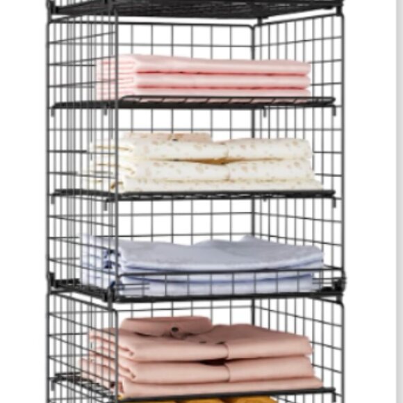 7 Tier Hanging Closet Organizer and Storage, 7-tier metal in Black - NIB - Picture 5 of 6